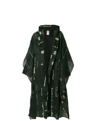 Женское темно-зеленое пальто дастер от Issey Miyake Vintage
