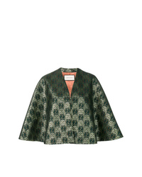 Темно-зеленое пальто-накидка от Gucci
