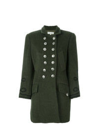 Женское темно-зеленое пальто с вышивкой от Dolce & Gabbana Vintage