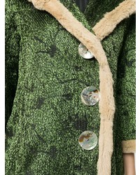 Женское темно-зеленое пальто от John Galliano Vintage