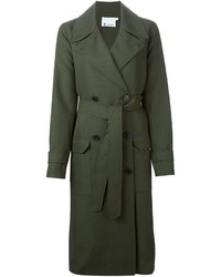 Женское темно-зеленое пальто от Alexander Wang