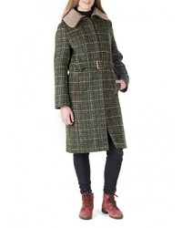 Женское темно-зеленое пальто от Artwizard