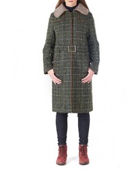 Женское темно-зеленое пальто от Artwizard