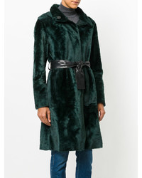 Женское темно-зеленое пальто от Drome