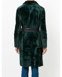 Женское темно-зеленое пальто от Drome