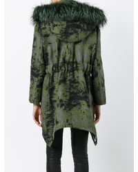 Женское темно-зеленое пальто от Fendi