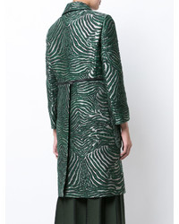 Женское темно-зеленое пальто от Fendi