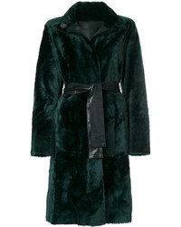 Женское темно-зеленое пальто от Drome