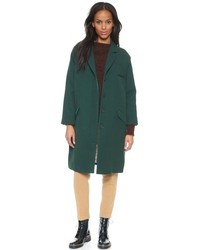 Женское темно-зеленое пальто от Giada Forte
