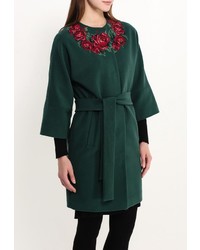 Женское темно-зеленое пальто от Grand Style