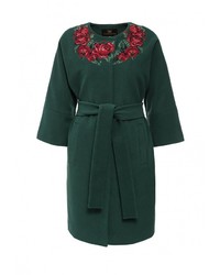 Женское темно-зеленое пальто от Grand Style