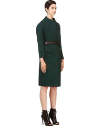 Женское темно-зеленое пальто от Nina Ricci