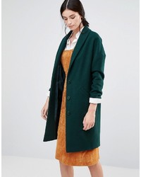 Женское темно-зеленое пальто от Helene Berman