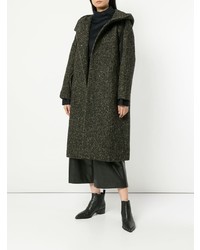Женское темно-зеленое пальто от Goen.J