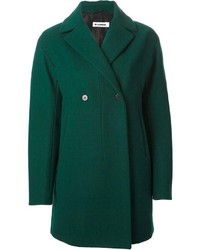 Женское темно-зеленое пальто от Jil Sander