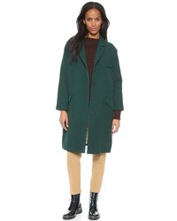 Женское темно-зеленое пальто от Giada Forte