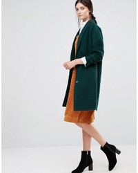 Женское темно-зеленое пальто от Helene Berman