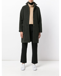 Женское темно-зеленое пальто от Societe Anonyme