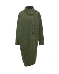 Женское темно-зеленое пальто от Voielle