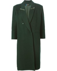 Женское темно-зеленое пальто