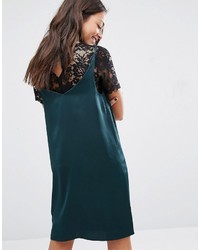 Темно-зеленое платье-комбинация от New Look