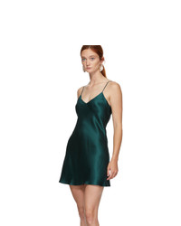 Темно-зеленое платье-комбинация от Simone Perele