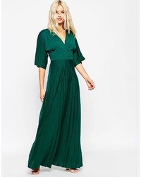 Темно-зеленое платье-макси от Asos