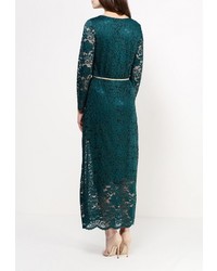 Темно-зеленое платье-макси от Aurora Firenze