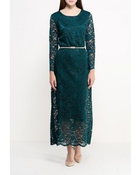 Темно-зеленое платье-макси от Aurora Firenze