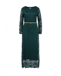 Темно-зеленое платье-макси от Aurora Firenze