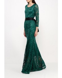 Темно-зеленое платье-макси от LAMANIA