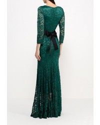 Темно-зеленое платье-макси от LAMANIA