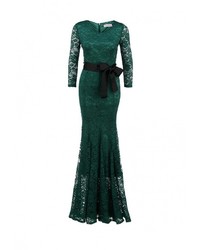 Темно-зеленое платье-макси от LAMANIA