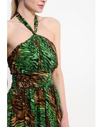 Темно-зеленое платье-макси от MadaM T