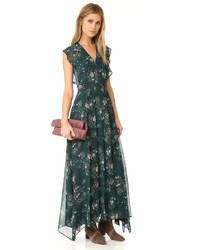 Темно-зеленое платье-макси от See by Chloe