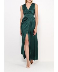 Темно-зеленое платье-макси от Tutto Bene