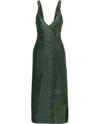 Темно-зеленое платье-миди от By Malene Birger