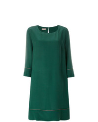 Темно-зеленое платье прямого кроя от Altea