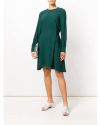 Темно-зеленое платье прямого кроя от Theory