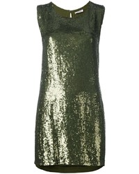 Темно-зеленое платье с пайетками от P.A.R.O.S.H.