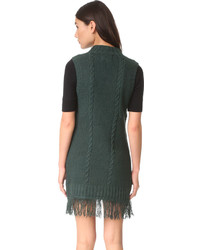 Темно-зеленое платье-свитер от Moon River