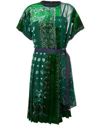 Темно-зеленое платье от Sacai