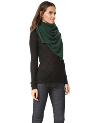 Темно-зеленое пончо от White + Warren