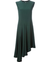 Темно-зеленое шелковое платье от Marni