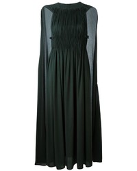 Темно-зеленое шелковое платье от Valentino