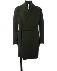 Мужское темно-зеленое шерстяное пальто от Damir Doma