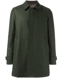 Мужское темно-зеленое шерстяное пальто от Herno