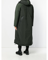 Мужское темно-зеленое шерстяное пальто от Y-3