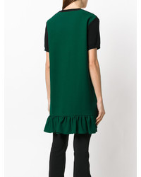 Темно-зеленое шерстяное платье от Marni