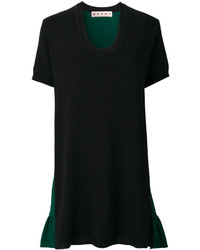 Темно-зеленое шерстяное платье от Marni